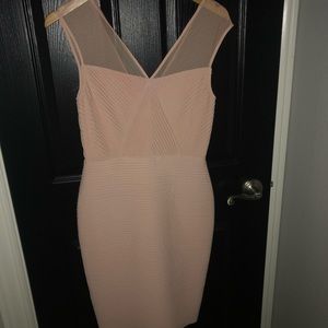 Calvin Klein Sz 8 blush light pink bodycon dress Sexy